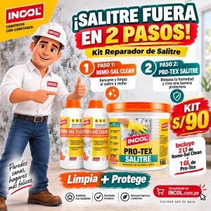 KIT REPARADOR SALITRE  - 1 GL (PRO-TEX + 2 LT REMO-SAL CLEAN)