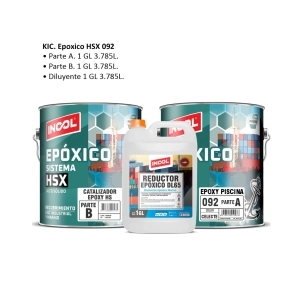 PINTURA EPÓXICA PARA PISCINAS INCOL 092 HSX 1 GL (KIT COMPLETO)