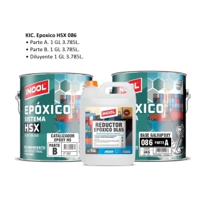 Primer Epóxico Galvanizado - GALVAPOXY 086 HSX 1 GL (Kit Completo)