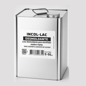 INCOL® DESMOLD LAC LATA (5 GL) LACA DESMOLDANTE PARA ENCOFRADO MADERA Y TRIPLAY.